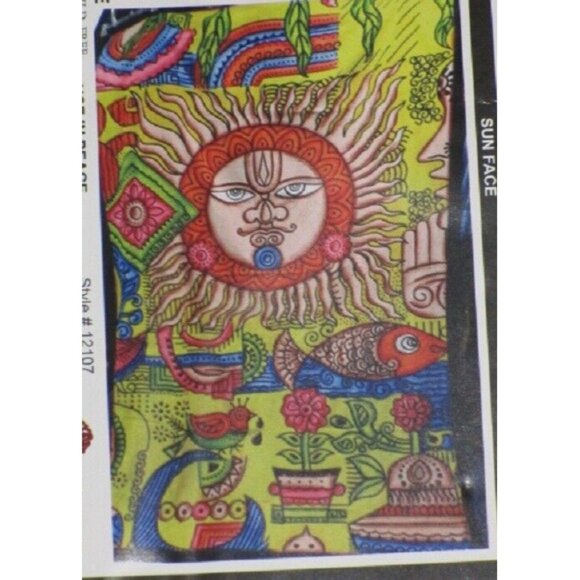 New Large Mexicali Sun God Southwest Tapestry Room Decor Wall Hanging Coverlet - Picture 4 of 5